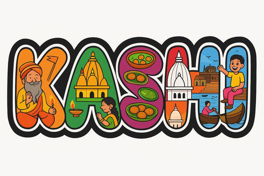 KASHI  Wooden Fridge Magnets Pack Of 10